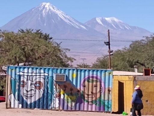 Street art on a container in San Pedro de Atacama