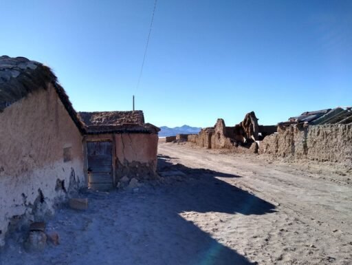 Deserted houses in the desert in Julaca