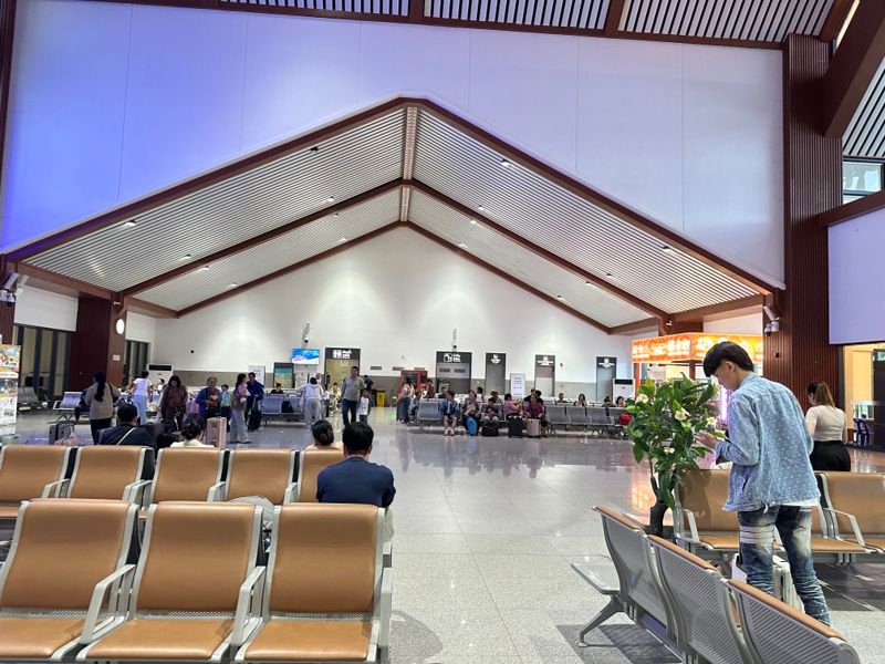 The train station at Oudomxay, on the way from the Laos border to Luang Prabang